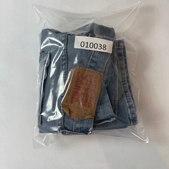 Levis 501 Jeans Mens 29x30 Blue Original Button Fly Light Wash Denim Grunge - Picture 9 of 11